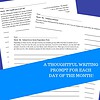 Homeschool resource featuring a March writing prompts journal for students to enhance their writing skills during homeschool lessons.