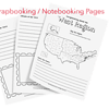 Homeschool Resource Co. - Scrapbooking & Notebook Pages Engaging educational worksheets for homeschooling, including scrapbooking pages and region maps to enhance learning about U.S. geography and culture.