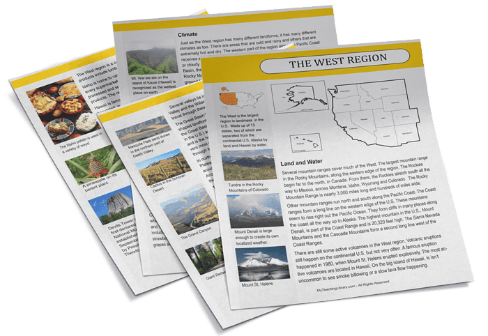 Homeschool Resource Co. Educational Printouts Educational printouts for homeschooling on geography, climate, and nature studies.