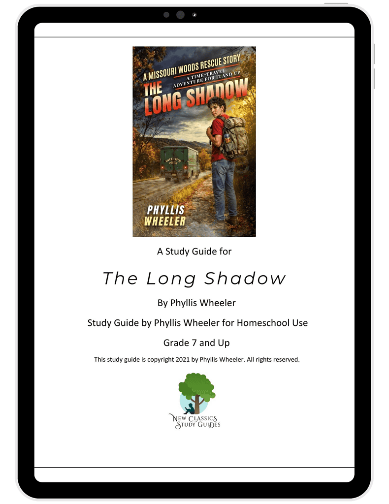 A detailed study guide for "The Long Shadow" by Phyllis Wheeler, designed for homeschool use, suitable for grades 7 and up, featuring educational insights and curriculum support for homeschooling fami.