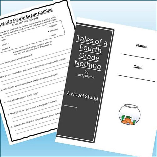 Cover of 'Tales of a Fourth Grade Nothing' by Judy Blume, featuring a black and white design with the title and author's name.