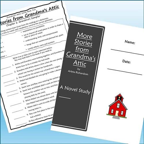 Cover of 'More Stories from Grandma's Attic' by Areta Richardson, featuring a black background with white text.