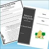 Homeschool resource worksheet titled 'Return to Gone-Away' by Elizabeth Enright, featuring a black cover and a colorful illustration of a yellow house with trees.