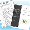 Slide1 Homeschool resource worksheet titled 'Ramona's World' by Beverly Cleary, featuring a black cover and a colorful number 10, designed for educational activities.