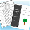 Homeschool resource materials including a book cover and worksheet for 'Home Again' by Kallie George, featuring educational content for homeschooling.