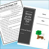 Slide1 Homeschool resource book titled 'Rescue on the Oregon Trail' by Kate Messner, featuring a black cover with white text and a small illustration of a wagon and tree.