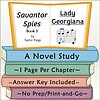 Homeschool Literature Study Guide Open book with musical notes and chapter title for homeschool study resource.