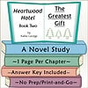 Homeschool Resource Co. Book Cover Illustration Illustration of a homeschool book cover titled 'Heartwood Hotel Book Two' by Kallie George, featuring trees and a study guide.