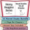 Henry Huggins Series Book Cover Cover of the Henry Huggins Series by Beverly Cleary, featuring a dog illustration and a colorful stack of books with study details.