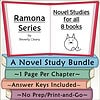 Homeschool Ramona Series Book Bundle Homeschool Ramona Series book bundle for all 8 books with answer keys, no prep, print-and-go, ideal for homeschooling.