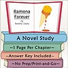 Ramona Forever Book Study Guide Illustration of Ramona Forever book cover with ice cream cone and study notes for homeschool learning.