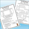 Slide2 Educational worksheets for homeschooling featuring a princess theme, vocabulary review, crossword puzzle, and fun activities for young learners.