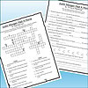 Slide2 Homeschool resource worksheet featuring a crossword puzzle and a reading comprehension activity about Justin Morgan and Little Bub.