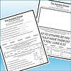 Slide2 Homeschool resource worksheet titled 'The Hundred Dresses' with questions and illustrations for students.