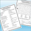 Slide2 Homeschool Resource Co. educational worksheet featuring a Bible story activity about the Book of the BOG Owl, including questions and a word search puzzle.