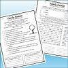 Slide2 Homeschool resource worksheet with chapter 12 activities and a word search puzzle for educational use.