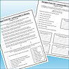 Slide2 Images of pages from 'Escape from Mr. Lemoncello's Library' with questions and activities for homeschool learning.