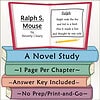 Homeschool Resource Co. Book Cover Educational book cover for 'Ralph S. Mouse' by Beverly Cleary, featuring colorful stacked books and a handwritten note about the story.