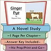 Ginger Pye Book Cover for Homeschool Illustration of Ginger Pye book cover showing a dog in a yard with a wooden fence, part of a homeschool reading resource.