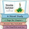 Thimble Summer Book Cover Cover of Thimble Summer by Elizabeth Enright featuring a book with a pond scene and cattails.