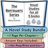 Homeschool Resource Co. Book Study Bundle Illustration of a book bundle titled 'A Novel Study Bundle' with series and study details for homeschool learning.