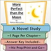 Homeschool Resource Co. Book Cover Book cover for 'More Perfect than the Moon' by Patricia MacLachlan, featuring a yellow moon and stars on an open book background.