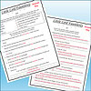 Slide3 Close-up of a homeschool quiz answer key titled 'Little Lord Fauntleroy' with red markings and annotations.