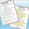 Slide3 Educational worksheet titled 'The Feather Chase' with answer key and highlighted sections for homeschool learning.