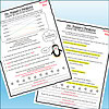 Slide3 Educational worksheet featuring penguin-themed questions and answers for homeschool learning activities.