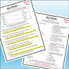 Slide3 Sample educational worksheet for Miss Fletcher with answer key and highlighted sections.