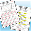 Slide3 Close-up of a homeschool worksheet with highlighted answers and annotations for English language learning.
