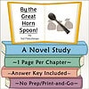Slide3 Cover of 'By the Great Horn Spoon!' by Sid Fleischman, featuring a book with a spoon and bags on a white background.