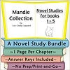 Mandie Collection Novel Study Bundle Educational book bundle for Mandie Collection by Lois Gladys Leppard, focusing on novels 1-5 with answer keys, no prep, print-and-go format.