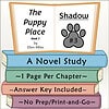 The Puppy Place Book Cover for Homeschool Book cover of The Puppy Place Book 3 Shadow by Ellen Miles, featuring a paw print with #3, and colorful stacked books with study details.