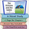Homeschool Resource Co. Book Cover Book cover of 'The Princess and The Goblin' by George MacDonald, featuring a pickaxe and mountain background, for homeschooling educational resources.