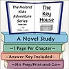Homeschool Resource Co. Book Cover Educational book cover titled "The Key House" from the Noland Kids Adventure Series by Mike Curtis, featuring a cartoon-style illustration of a house and books.