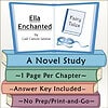 Ella Enchanted Book Study Guide Cover of Ella Enchanted by Gail Carson Levine with fairy tale theme and study notes for homeschool use.