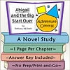 Homeschool Resource Co. Book Cover Colorful educational book cover for homeschooling, featuring a stack of books and geometric shapes with text about a novel study.