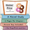 Homer Price Book Cover for Homeschooling Cover of Homer Price by Robert McCloskey, featuring a stack of colorful books and a donut illustration, for homeschooling resources.