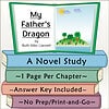 My Father's Dragon Book Cover for Homeschool Cover of 'My Father's Dragon' by Ruth Stiles Gannett, featuring a colorful illustration of a dragon and a boy in a landscape with trees and sky.