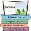 Homeschool Tornado Study Book Cover Educational book cover for homeschooling about tornadoes, featuring a cartoon illustration of trees, clouds, and the sun.