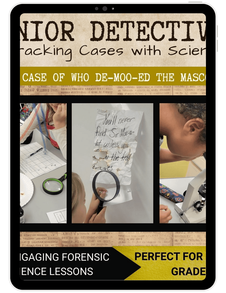 Exploring homeschool science activities with detective-themed forensic science kits, including fingerprint analysis and handwriting examination, ideal for engaging grade school students in hands-on le.