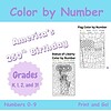 cropped-Color-by-Number.jpg Color by number activity featuring the Statue of Liberty and American flag, ideal for celebrating America's 250th birthday, suitable for grades K-3, printable educational resource.