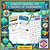 Understanding the 5 themes of geography for homeschool learning, focusing on movement, place, region, location, and human-environment interaction, with engaging educational materials and visuals.