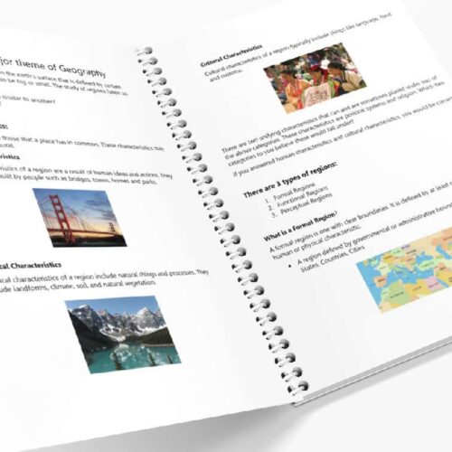 Educational homeschool resource with detailed content on energy, characteristics, and geography for homeschooling.