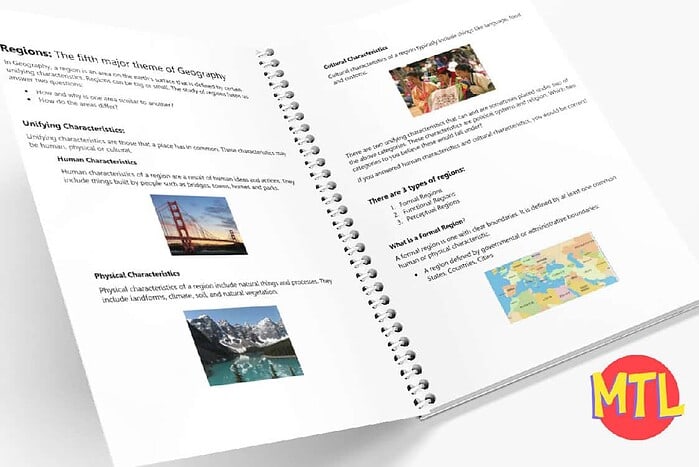 Educational homeschool resource with detailed content on energy, characteristics, and geography for homeschooling.