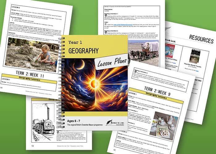 Homeschool Geography Lesson Plans for Year 1 Homeschool resource materials including lesson plans, worksheets, and activity guides for Year 1 geography homeschooling.
