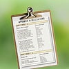 Educational recitation chart on clipboard for homeschooling, featuring poem and psalm with phonetic guides, ideal for homeschool learning resources.