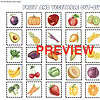 Screenshot 2026-06-17 at 11.12.45 AM Colorful fruit and vegetable cut-outs for educational activities, including apple, pumpkin, beet, kiwi, eggplant, avocado, pineapple, eggplant, banana, grapes, lettuce, eggplant, garlic, lemon, tomato.