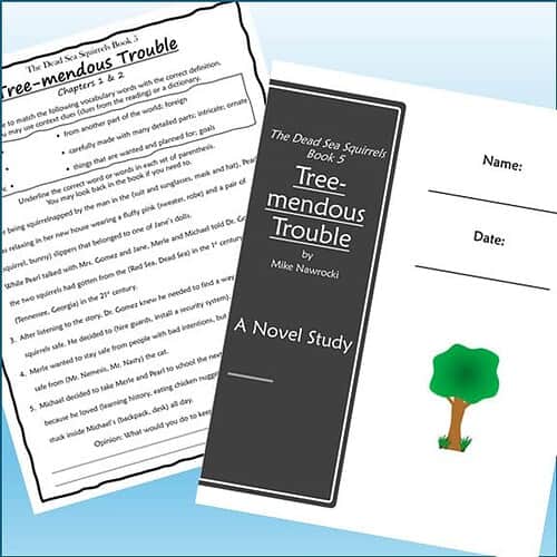 Cover of 'Tree-mendous Trouble' by Mike Nawrocki, a children's book about a squirrel's adventure.